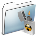 Burnable Folder Alt Graphite Smooth Icon 128x128 png